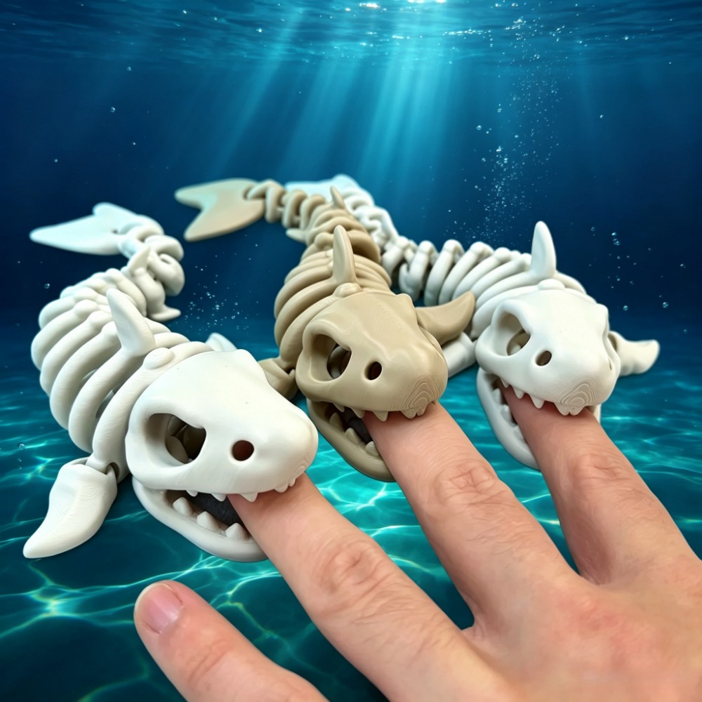 Aquarium Fish Diseases - Shark Skeleton Aquarium Decor Articulated Ornament