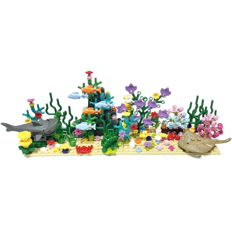 Aquarium Fish Lego - City MOC Aquarium Underwater World Plant