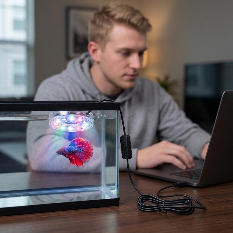 USB LED Fish Tank Light Multi  - Aquarium Fish Lego recension och pris
