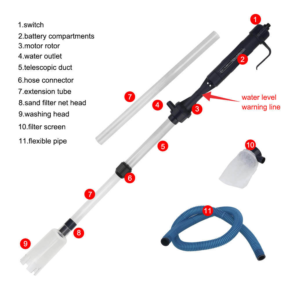 Electric Water Change Pump Gra - Gravel Vacuum Cleaner recension och pris