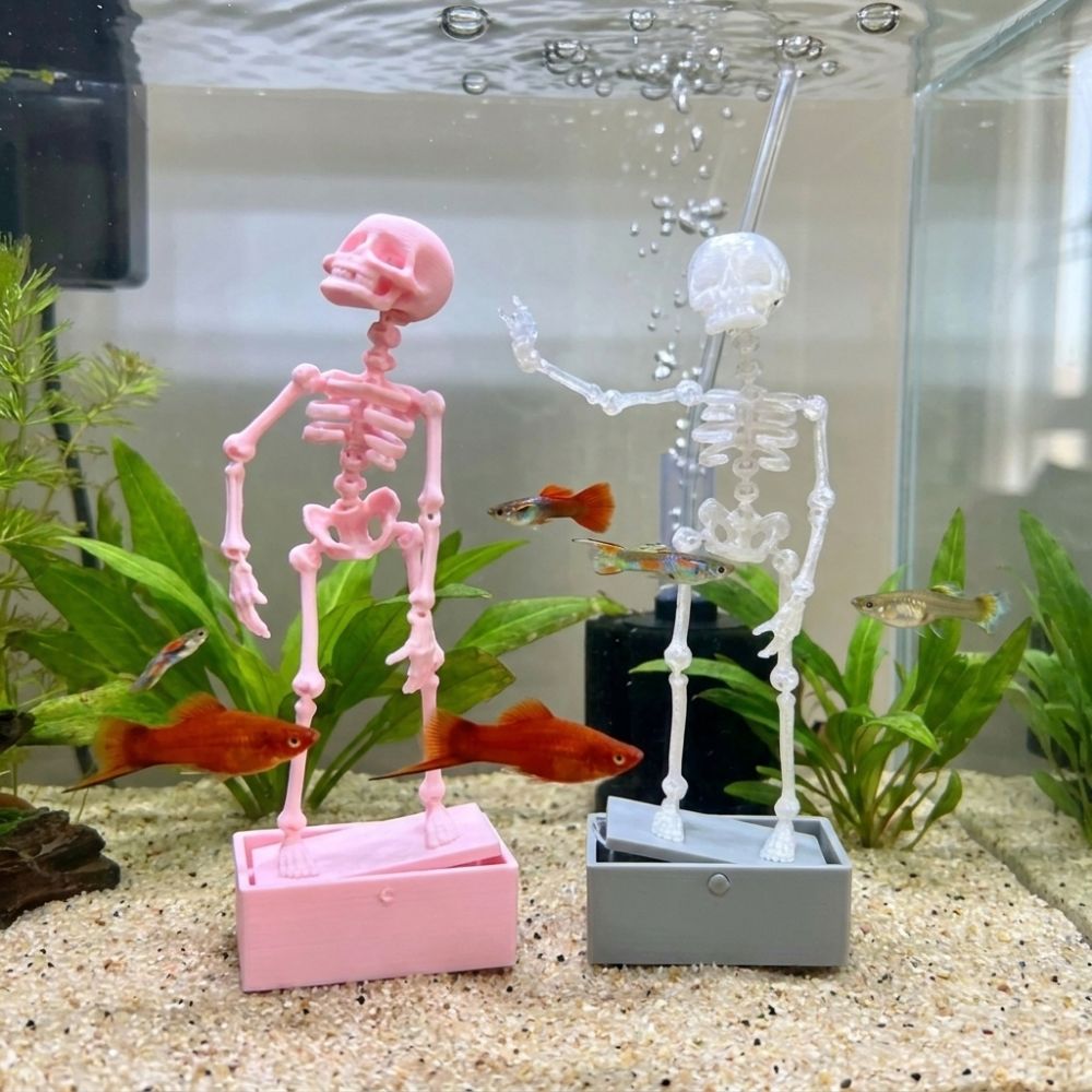 3D Printed Dancing Skeleton Aq - Aquarium Fish Diseases recension och pris