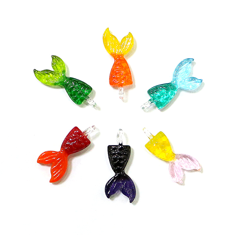 2pcs Glass Fish Tail Charms Cu - Aquarium Fish And Supplies recension och pris